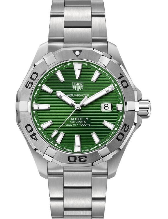 AAA Replica Tag Heuer Aquaracer Gents Green Dial Mens Watch WAY2015.BA0927